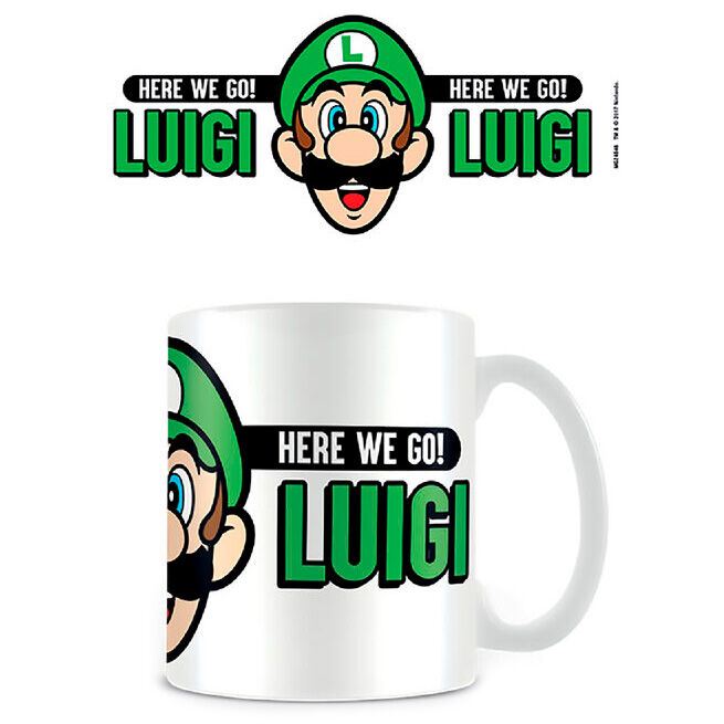 Taza Here We Go Luigi Super Mario Nintendo