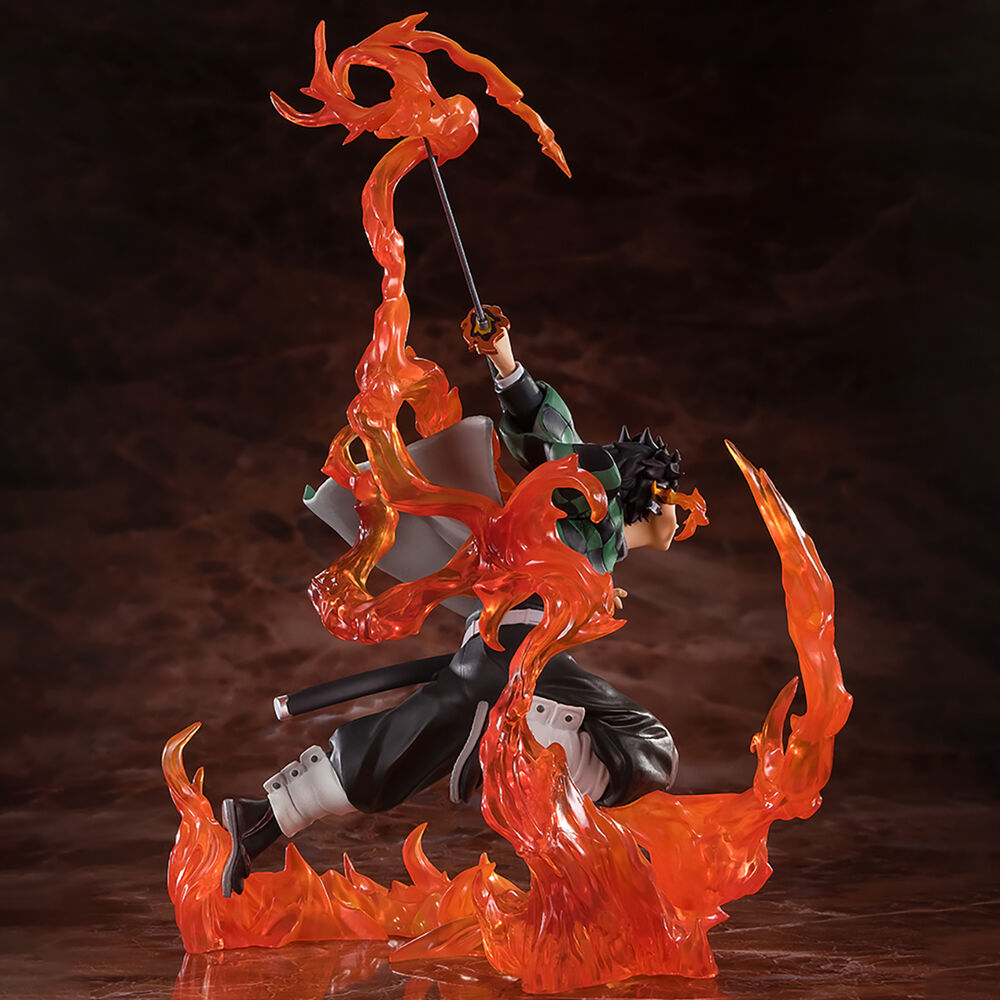 Figura Tanjiro Kamado Kyojuro Rengokus Sword Guard Demon Slayer Kimetsu no Yaiba 19,5cm