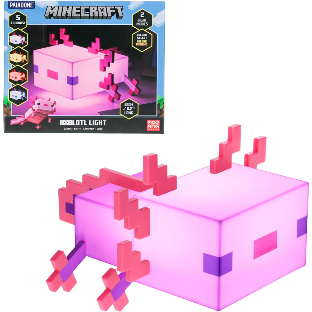 Lampara Ajolote Minecraft 13cm