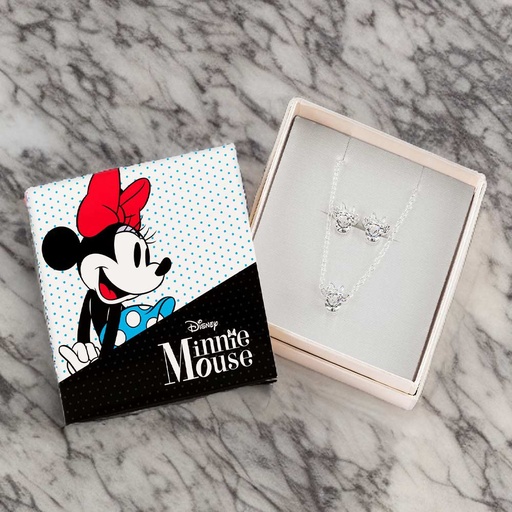 Set Colgante + pendientes Minnie Disney plata de ley