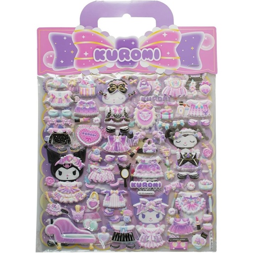 [8412906200033] Pegatinas relieve Kuromi Hello Kitty surtido