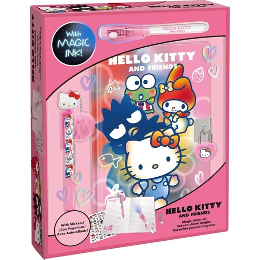 [8435507886956] Diario + boligrafo magico + boligrafo topper Hello Kitty