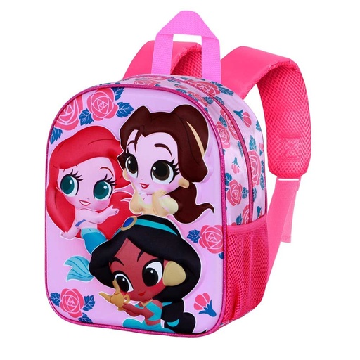 [8445118087246] Mochila 3D Flowers Princesas Disney 31cm