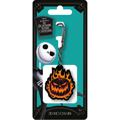 [5050293393865] Llavero 3D Calabaza en Llamas Pesadilla Antes de Navidad Disney 6cm