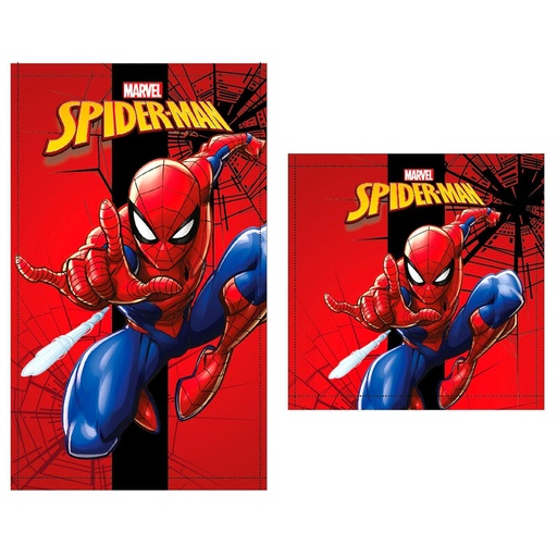[8435631345473] Set 2 toallas baño Spiderman Marvel algodon