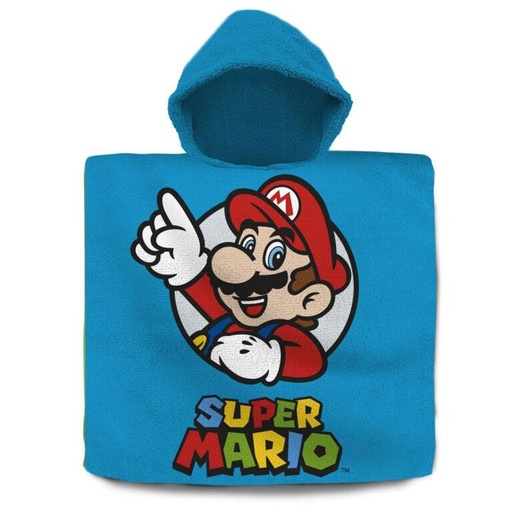 [8435507873710] Poncho toalla Super Mario Bros algodon