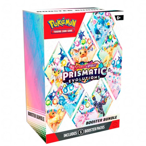 [196214106215] Juego cartas coleccionables Booster Bundle Evoluciones Prismaticas Pokemon español