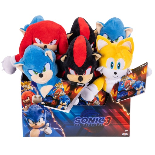 [0192995424678] Peluche La Pelicula Sonic 3 23cm surtido