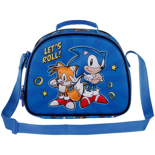 [8445118044683] Bolsa portameriendas 3D Lets Roll Sonic The Hedgehog