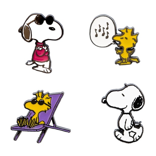 [8435747807346] Set 4 pins Snoopy