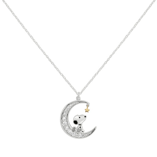[198660038195] Colgante Luna Snoopy plata