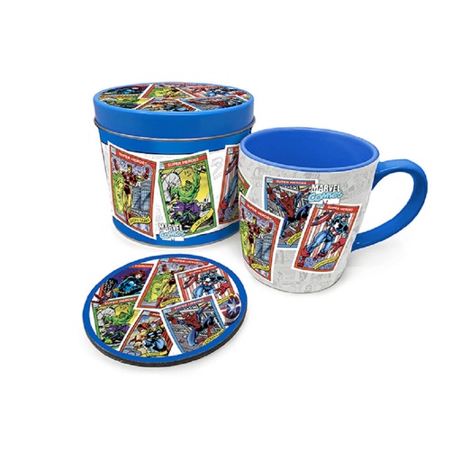 [5050293855370] Lata regalo taza + posavasos Marvel