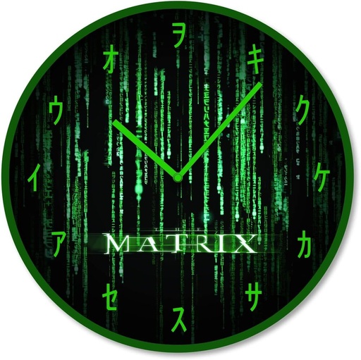[5050293859644] Reloj pared Codigo Matrix