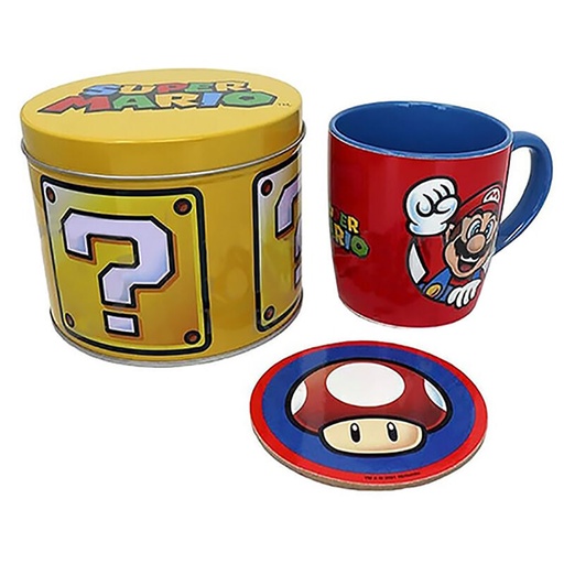 [5050293860862] Set Taza y Posavasos Golden Super Mario Bros