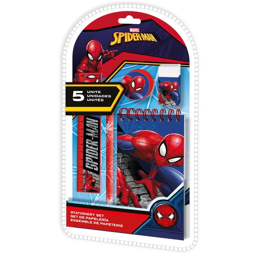 [8435507873284] Set papeleria Spiderman Marvel 5pzs