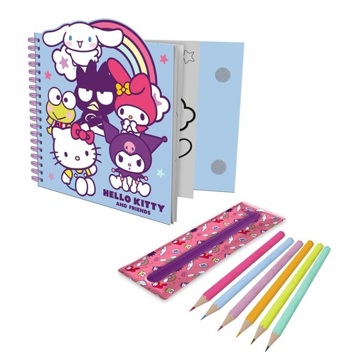 [8435507891424] Cuaderno actividades + estuche removible Hello Kitty and Friends