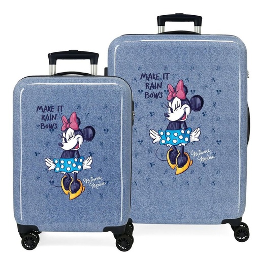 [8435578382203] Set 2 Maletas ABS trolley It Rain Bows Minnie Disney