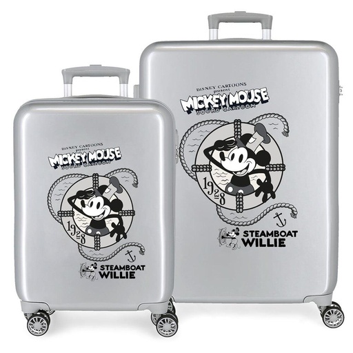 [8435692732717] Set 2 Maletas trolley ABS Steamboad Joyful Mickey Disney