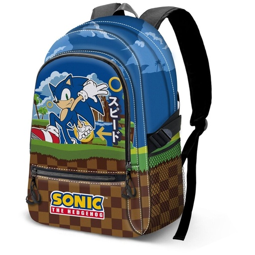 [8445118082340] Mochila Greenhill Sonic the Hedgehog 44cm adaptable