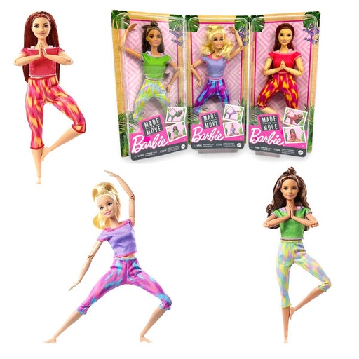 [6947731035274] Muñeca Made to Move Barbie surtido