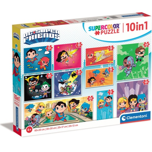 [8005125202720] Puzzle DC Comics 18+30+48+60pzs