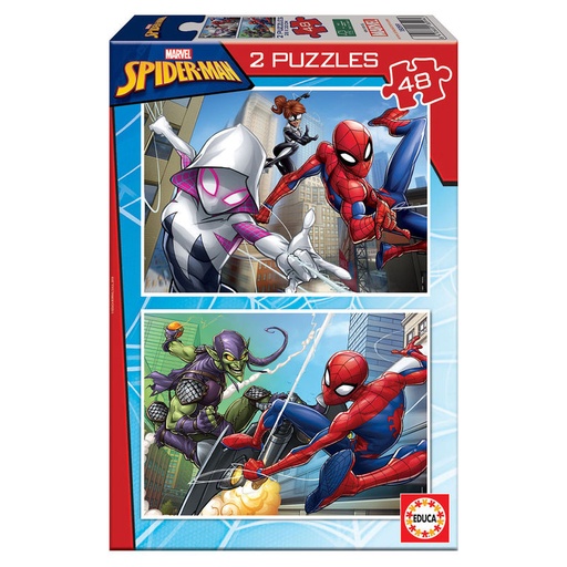 [8412668180994] Puzzle Spiderman Marvel 2x48pzs