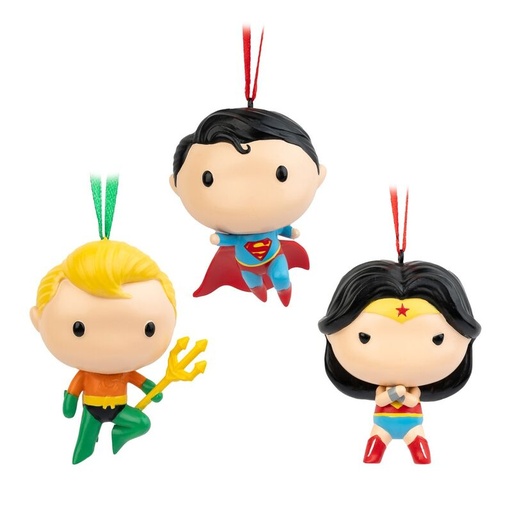 [8435497289775] Set 3 Adornos Navidad DC Comics