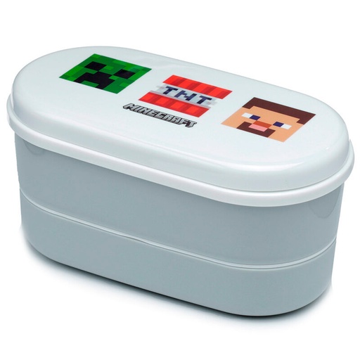 [5055071778179] Sandwichera + cubiertos Minecraft