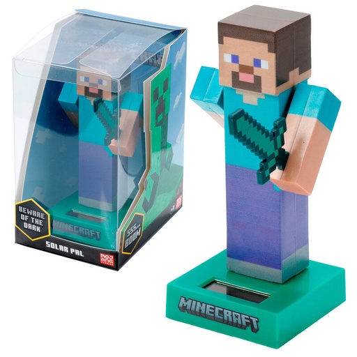 [5055071778599] Muñeco solar Steve Minecraft