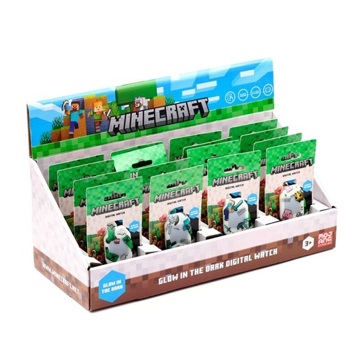 [5055071793295] Reloj digital silicona Minecraft surtido