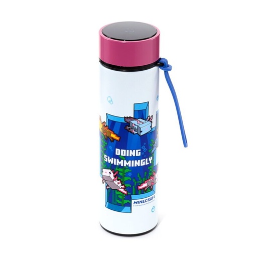 [5055071799266] Botella acero inoxidable termo Ajolote Minecraft termometro 450ml