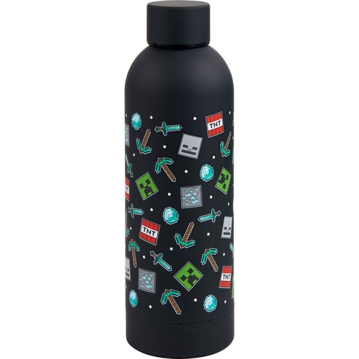 [8435507861540] Botella Acero Inoxidable Minecraft 500ml