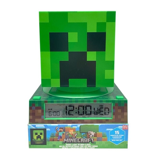 [8435507886505] Lampara 3D con despertador Minecraft