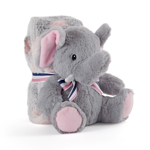 [8015831130682] Peluche + Manta suave Elefante Allie 22cm
