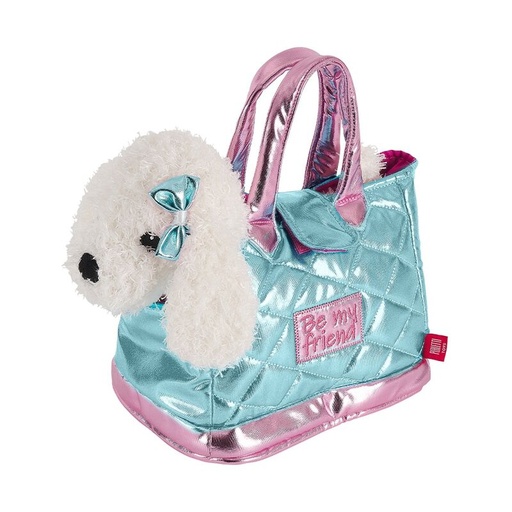 [8015831130842] Bolso mano + peluche Azul perro Didi 28cm