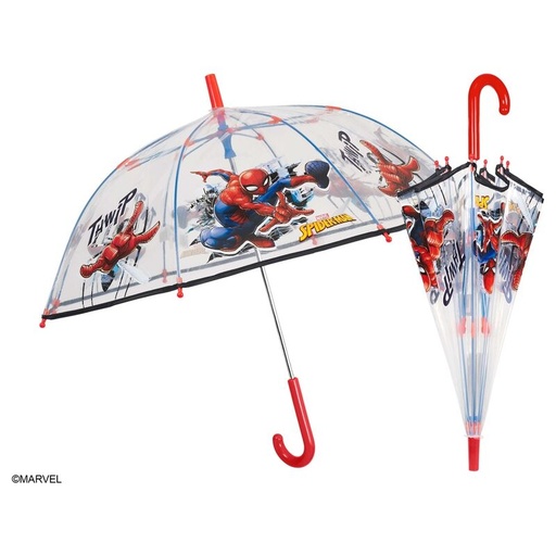 [8015831753959] Paraguas manual transparente Spiderman Marvel 45cm