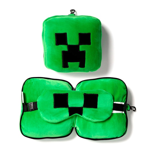 [5055071778209] Almohada viaje antifaz Creeper Minecraft Relaxeazzz