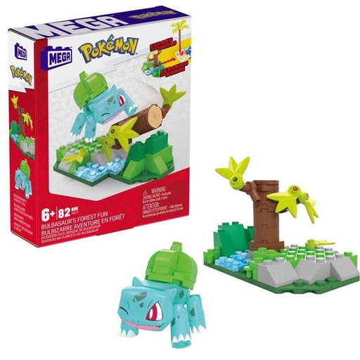 [194735026685] Kit Construccion Mega Construx Bulbasaur Forest Fun Pokemon 82pzs