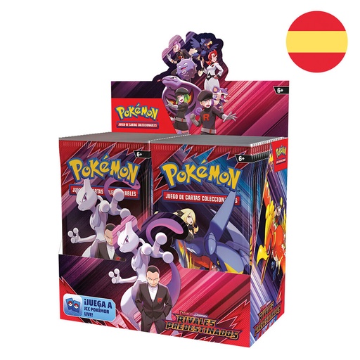 [196214110250] Sobre juego cartas coleccionables Rivales Predestinados Pokemon español surtido