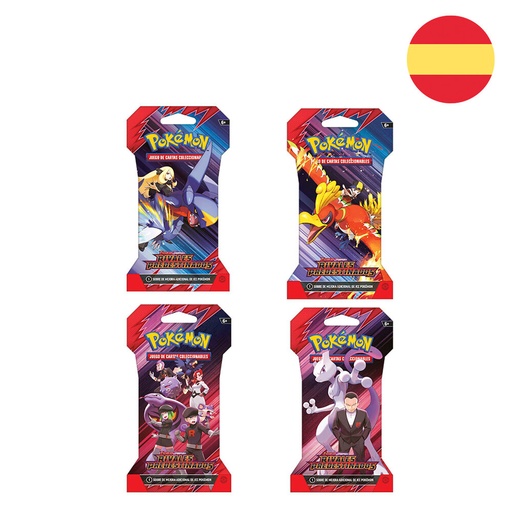 [196214110335] Sobre juego cartas coleccionables Sleeved Booster Rivales Predestinados Pokemon surtido