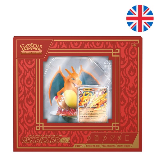 [196214112001] Estuche juego cartas coleccionables Charizard Pokemon ingles