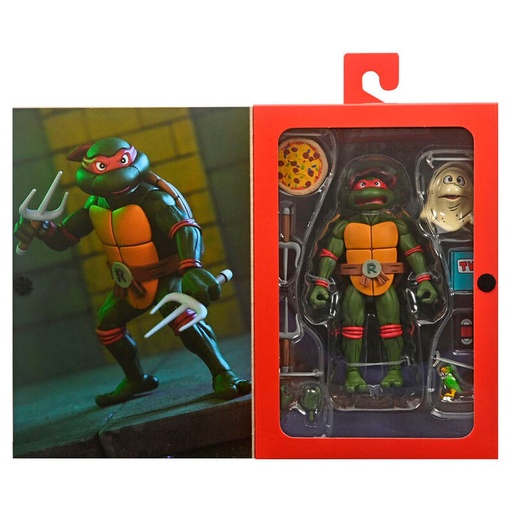 [634482543542] Figura Ultimate Raphael VHS Cartoon Tortugas Ninja 18cm