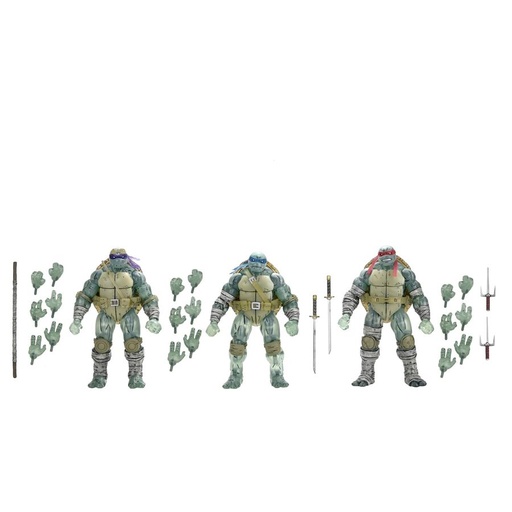 [634482545232] Set 3 figuras Ghost Brothers Teenage Mutant The Last Ronin Tortugas Ninja 18cm