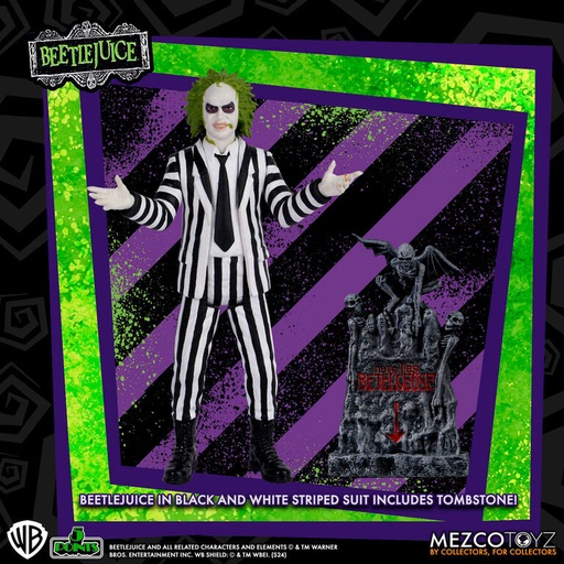 [696198180336] Figura Beetlejuice Striped Suite Beetlejuice 9,5cm