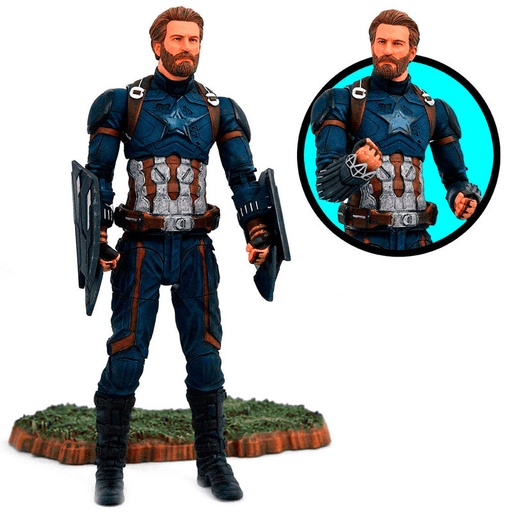 [699788829752] Figura articulada Capitan America Vengadores Avengers Marvel 18cm