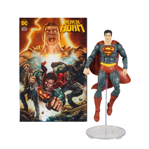 [787926159035] Figura Superman  + Comic Black Adam DC Comics 17cm