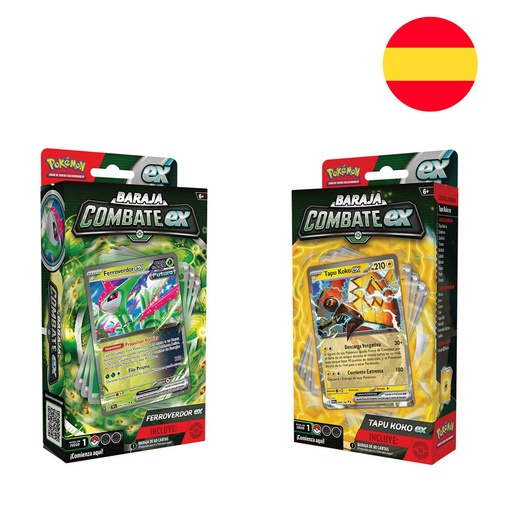 [820650505294] Baraja juego cartas coleccionables Iron Leaves & Ferroverdor Battle Decks Pokemon español surtido