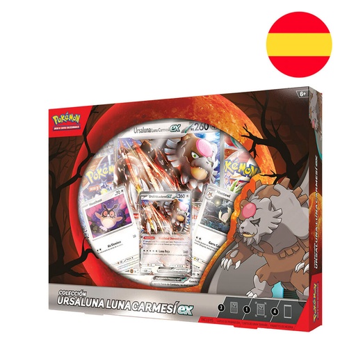 [820650505300] Blister juego cartas coleccionables Ursaluna Luna Carmesi Pokemon español