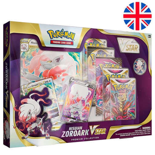 [820650850844] Blister juego cartas coleccinables Hisuian Zoroark VStar Pokemon ingles