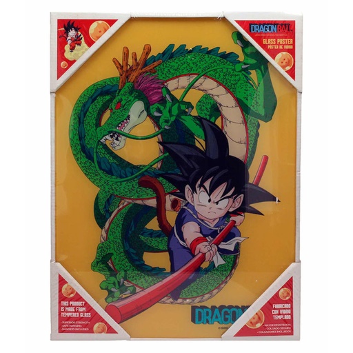 [8435450225734] Poster cristal Goku con Shenron Dragon Ball